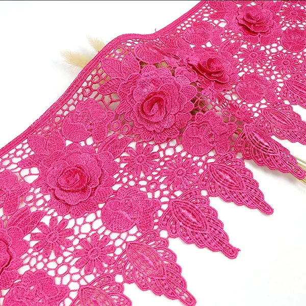 Guipure Polyester Lace Water Soluble 3d Lace Trim