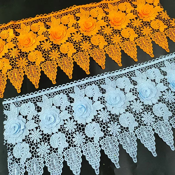 Guipure Polyester Lace Water Soluble 3d Lace Trim