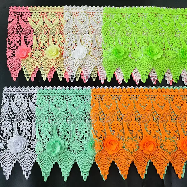 Guipure Polyester Lace Water Soluble 3d Lace Trim