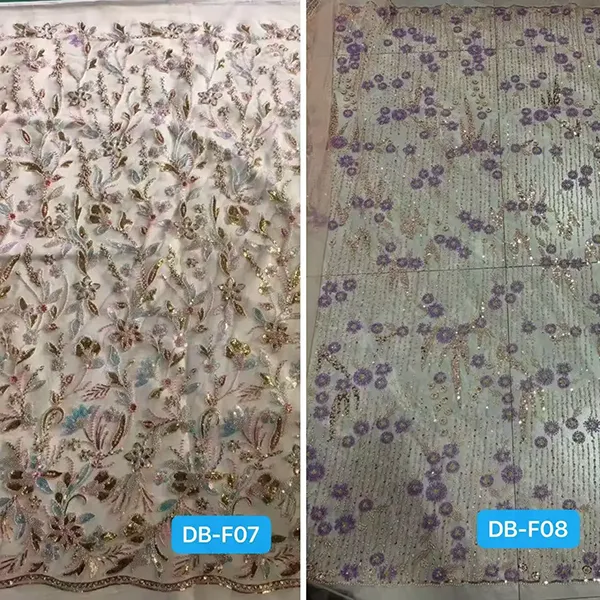 White Beaded Embroidery Lace Fabric Luxury White Bridal Wedding Dress Sequence Beaded Embroidery Lace Fabric White Beaded Embroidery Lace Fabric Luxury White Bridal Wedding Dress Sequence Beaded Embroidery Lace Fabric
