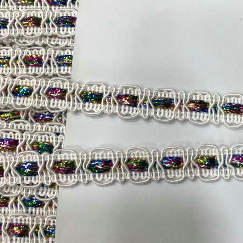 Clothing Accessories Gold and Silver Metallic Border Lace Trim Metallic Gold Sequins Embroidery Tatting Lace Trim